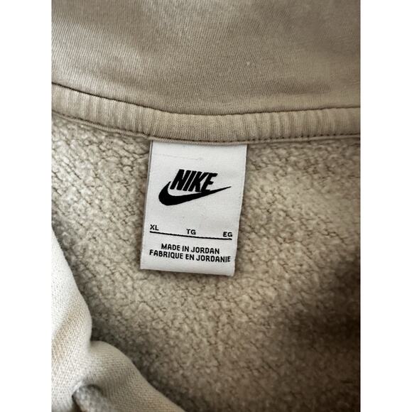 Nike Men's Hoodie Wheat Pullover LS Drawstring Swoosh Logo Sweatshirt XL - Picture 4 of 6